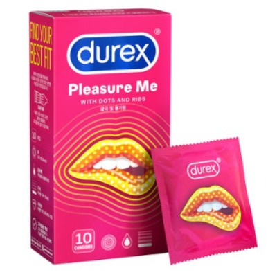 Durex(듀렉스) [듀렉스] 플레쥬어 미 (플레저맥스) 10P [전세계 판매 1위] 부르르닷컴